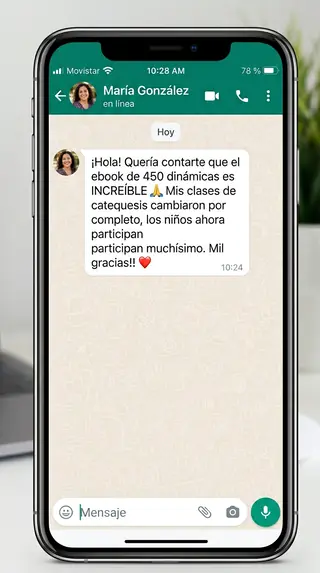 Testimonio de María González por WhatsApp